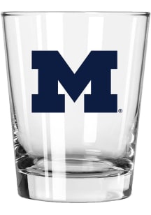 Michigan Wolverines 15oz Double Old Fashioned Rock Glass