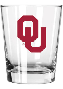 Oklahoma Sooners 15oz Double Old Fashioned Rock Glass