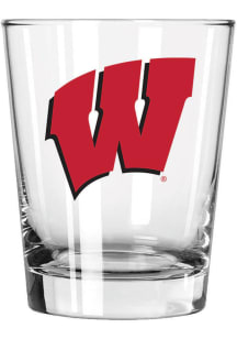 Wisconsin Badgers 15oz Double Old Fashioned Rock Glass
