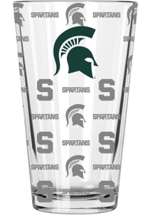 Michigan State Spartans Sandblasted Pint Glass
