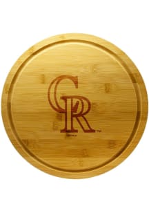 Colorado Rockies 13 Inch Bamboo Lazy Susan Cutting Board