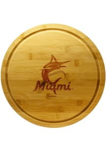 Miami Marlins 13 Inch Bamboo Lazy Susan Cutting Board