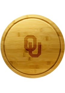 Oklahoma Sooners 13 Inch Bamboo Lazy Susan Cutting Board