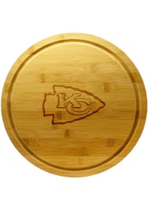 Kansas City Chiefs 13 Inch Bamboo Lazy Susan Cutting Board