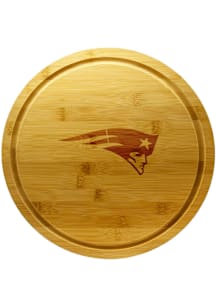 New England Patriots 13 Inch Bamboo Lazy Susan Cutting Board