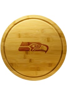 Seattle Seahawks 13 Inch Bamboo Lazy Susan Cutting Board
