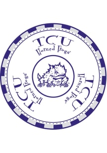 TCU Horned Frogs Ceramic Round Serving Tray