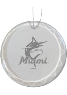 Miami Marlins Glass Ornament
