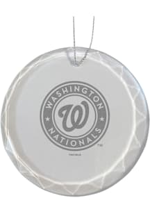 Washington Nationals Glass Ornament - White