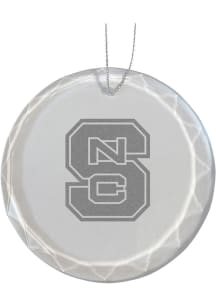 NC State Wolfpack Glass Ornament