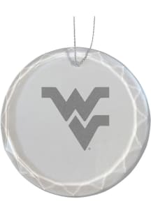 West Virginia Mountaineers Glass Ornament