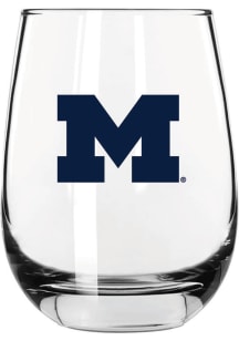 White Michigan Wolverines 16oz Stemless Wine Glass