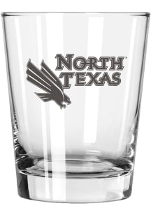 North Texas Mean Green 15 oz. Etched Rock Glass
