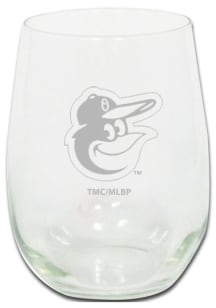 Baltimore Orioles 15oz Etched Stemless Wine Glass