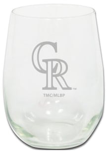 Colorado Rockies 15oz Etched Stemless Wine Glass