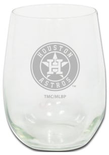 Houston Astros 15oz Etched Stemless Wine Glass