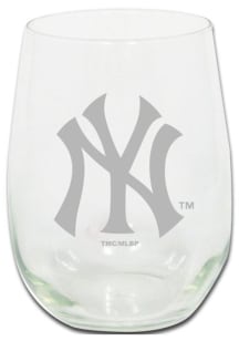 New York Yankees 15oz Etched Stemless Wine Glass