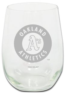 Oakland Athletics 15oz Etched Stemless Wine Glass