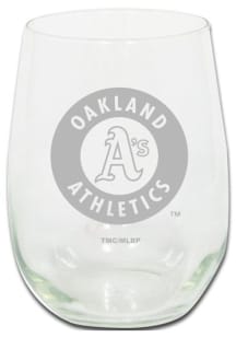 Oakland Athletics 15oz Etched Stemless Wine Glass