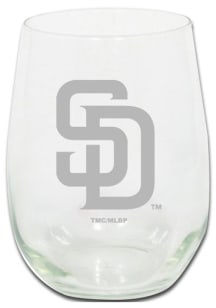 San Diego Padres 15oz Etched Stemless Wine Glass