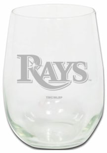 Tampa Bay Rays 15oz Etched Stemless Wine Glass