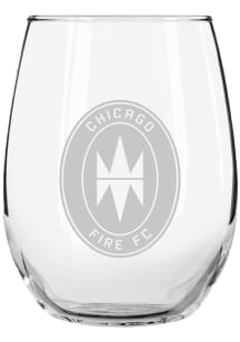 Chicago Fire 15oz Etched Stemless Wine Glass