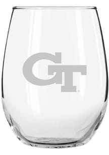 GA Tech Yellow Jackets 15oz Etched Stemless Wine Glass