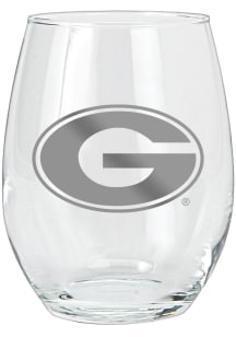 Georgia Bulldogs 15oz Etched Stemless Wine Glass