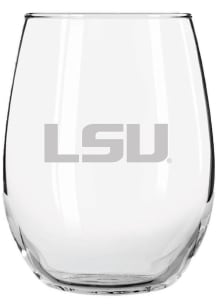 LSU Tigers 15oz Etched Stemless Wine Glass
