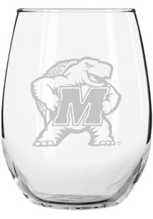 Maryland Terrapins 15oz Etched Stemless Wine Glass