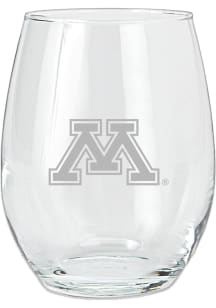 Minnesota Golden Gophers 15oz Etched Stemless Wine Glass