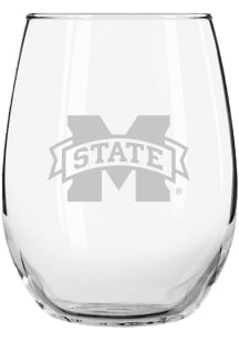 Mississippi State Bulldogs 15oz Etched Stemless Wine Glass