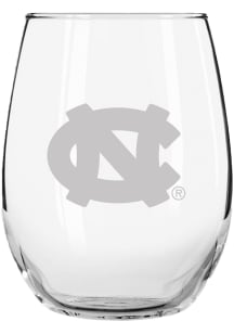 North Carolina Tar Heels 15oz Etched Stemless Wine Glass