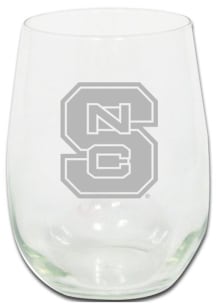 NC State Wolfpack 15oz Etched Stemless Wine Glass