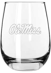 Ole Miss Rebels 15oz Etched Stemless Wine Glass