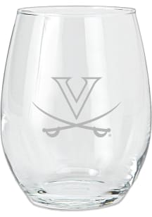 Virginia Cavaliers 15oz Etched Stemless Wine Glass