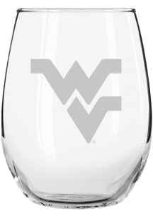 West Virginia Mountaineers 15oz Etched Stemless Wine Glass