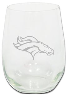 Denver Broncos 15oz Etched Stemless Wine Glass