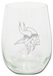 Minnesota Vikings 15oz Etched Stemless Wine Glass