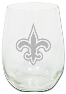 New Orleans Saints 15oz Etched Stemless Wine Glass