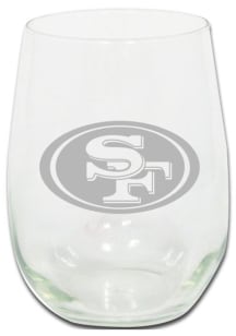 San Francisco 49ers 15oz Etched Stemless Wine Glass