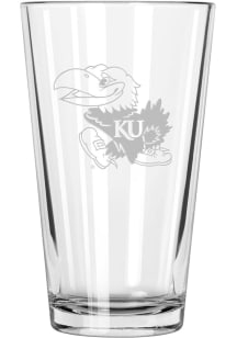 Kansas Jayhawks 17oz Etched Pint Glass