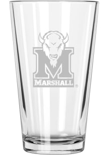 Marshall Thundering Herd 17oz Etched Pint Glass