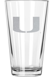 Miami Hurricanes 17oz Etched Pint Glass