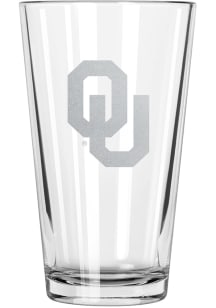 Oklahoma Sooners 17oz Etched Pint Glass