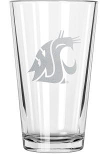 Washington State Cougars 17oz Etched Pint Glass