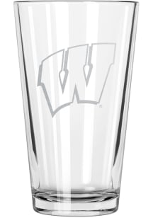 Wisconsin Badgers 17oz Etched Pint Glass