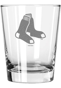 Boston Red Sox 15oz Etched Double Old Fashioned Rock Glass - White