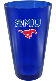 SMU Mustangs White Frosted Pint Glass