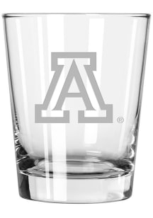 Arizona Wildcats 15oz Etched Double Old Fashioned Rock Glass